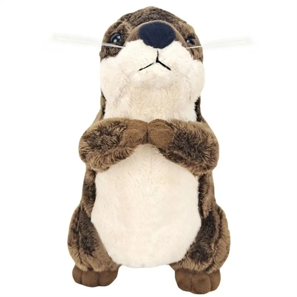 Cartoon Birthday Gifts Sea Otter Stuffed Standing Simulation Otter Stuffed Animal Real Life Otter Otter Plush Toy Otter Doll