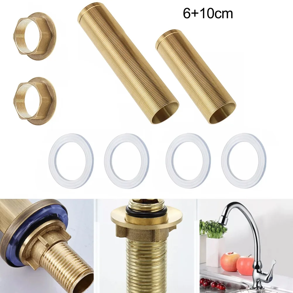8 pz Rubinetto Fisso Vite Del Piede Acqua Calda Fredda Dadi Per Tubi In Ottone Rubinetto Riparazione Dado Estensione Rubinetto Parti di Tenuta Prevenire Le Perdite D'acqua
