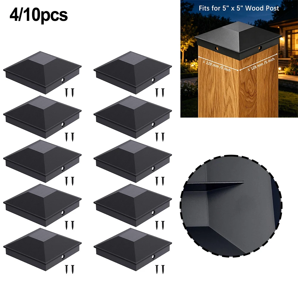 5 Inch Fence Post Cap Plastic Post Cap Plastic Fence Post Covers For Outdoor Wooden Fence Post Protection