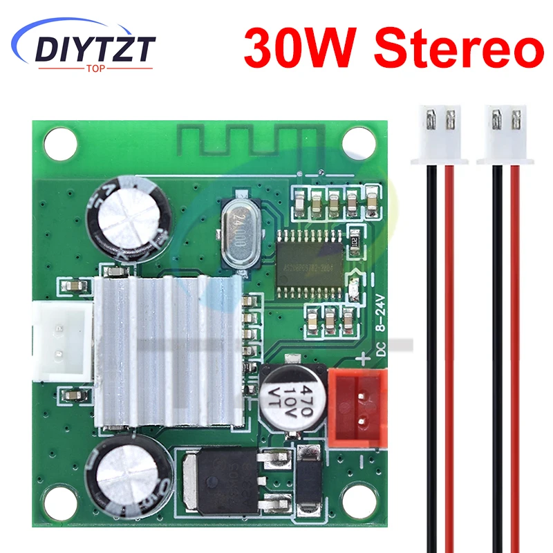 Amplifier Daya Bluetooth 30W TWS Speaker Papan Modul Suara Penerima Audio Papan Amplifier Daya Bluetooth Stereo Dua Arah