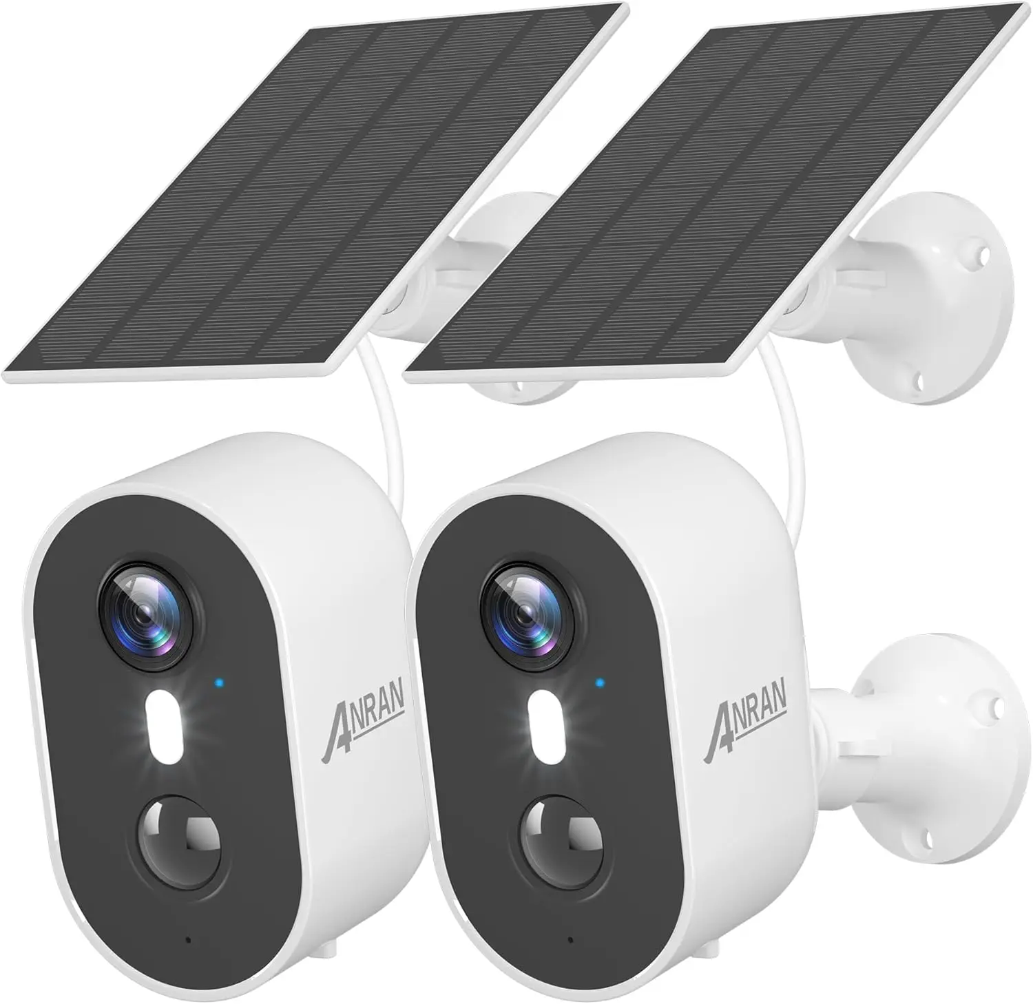 

Wireless Solar Security Cameras Outdoor, 3MP 2K Color Night Vision, PIR Detection, Two-Way Talk, 2-Pack