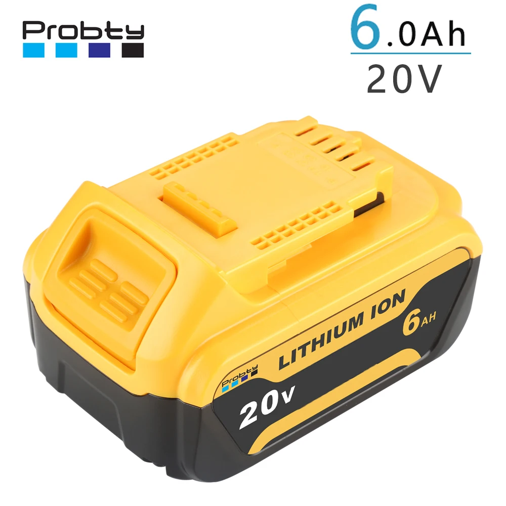 Probty dla elektronarzędzi DeWalt MAX 18v 20V 6.0Ah bateria litowa DCB184 DCB200 dla DCD/DCF/DCG serii bezprzewodowych narzędzi