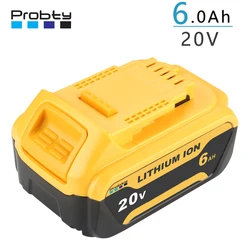 Probty dla elektronarzędzi DeWalt MAX 18v 20V 6.0Ah bateria litowa DCB184 DCB200 dla DCD/DCF/DCG serii bezprzewodowych narzędzi