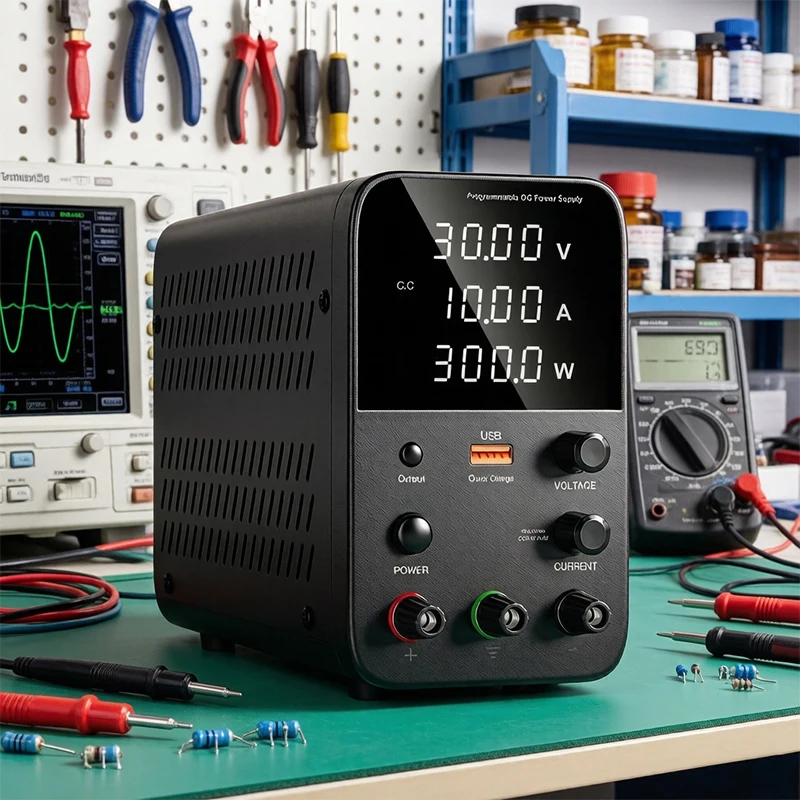 Homefish Lab Bench Adjustable DC Stabilized Power Supply WPS3010H 30V 10A Short Circuit Protection 18W USB Fast Charging image 6