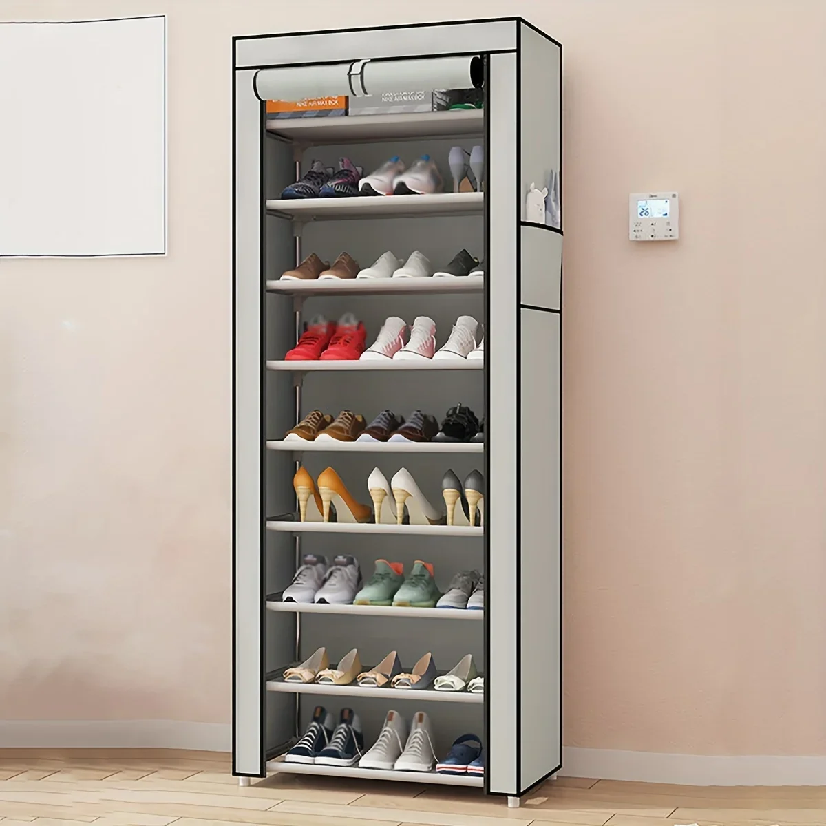 1pc-Multi layered dustproof shoe cabinet space shoe rack, furniture and home storage shoe rack image 3