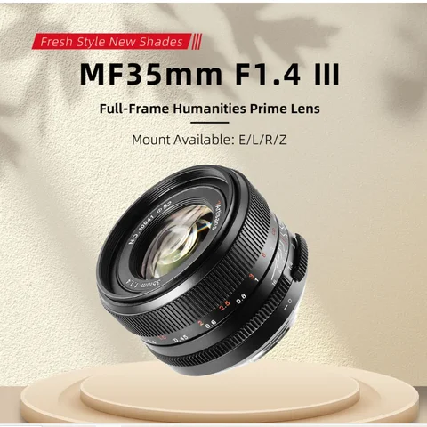 7Artisans 35mm F1.4 III Full Frame Manual Focus Prime Lens for Sony E Nikon Z Z50 ZFC Leica 7 Artisans for Canon RF sigma