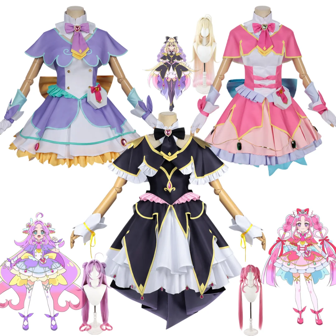 

Star Detective Precure Moria Ruruka Kobayashi Mikuru Akechi Anna Cosplay Costumes Wig Full Set