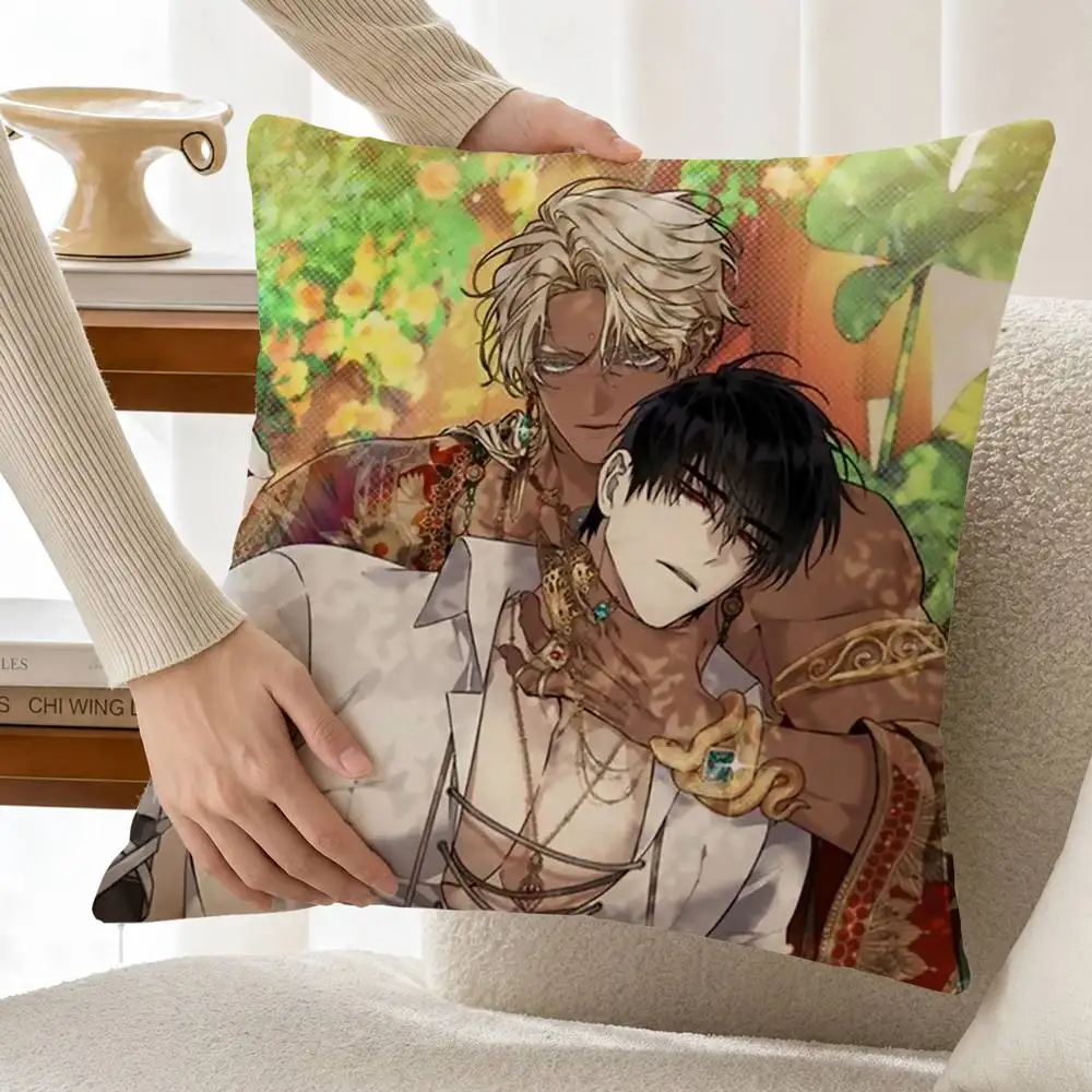 Manhwa Blossoms of the White Night Customizable Square Cushion Cover Double Sided Print Pillow Case