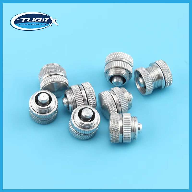2Pcs Metal Refueling Oil Nozzle 12mm Thread Fuel Tank Joint RC Plane Gas Model Fuel Fitting Accessories