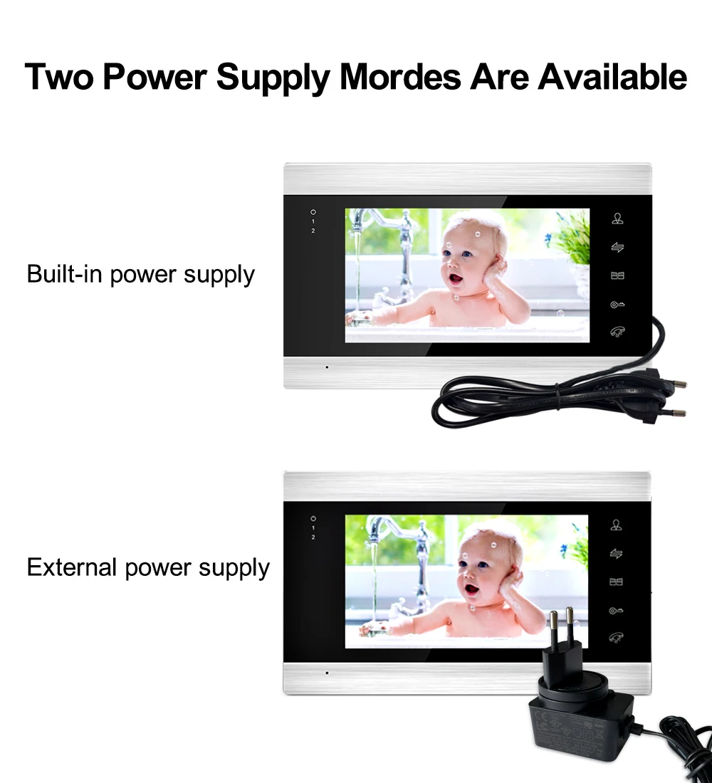 Smart Home 1080P sistema di videocitofono a colori da 7 pollici rilevamento del movimento visione notturna interfono bidirezionale sblocco del telecomando Tuya