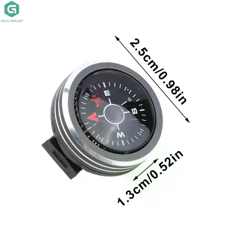 Picture 6: Mini Compass for Watch Strap Button Removable Design Emergency  Tool for Outdoor Adventure