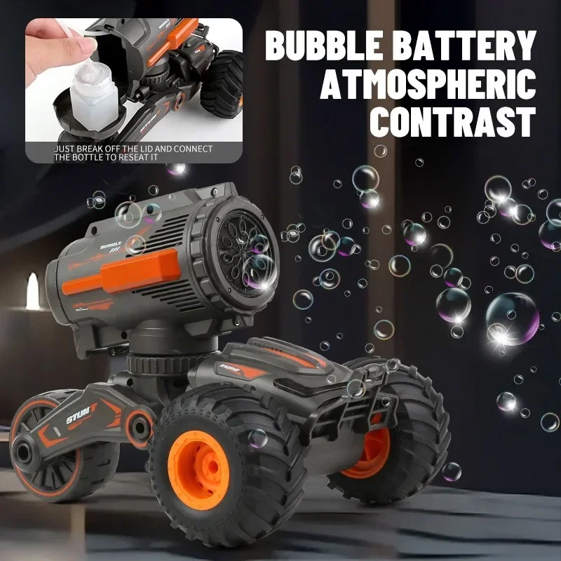 New Bubble Car One-click Transformation 360° Rotation Detachable Light Music 2.4G Remote Control Car Kids Toys Gift Box Rc Cars