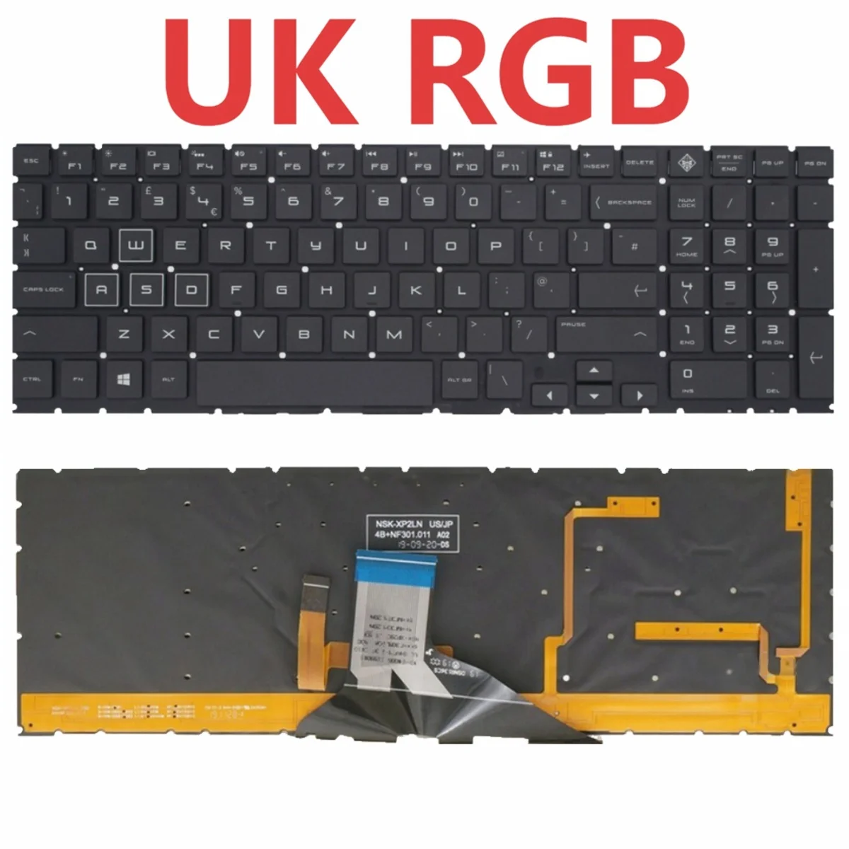15-DC US/UK/arabic/RU RGB Keyboard For HP OMEN 15-DH 15T-DC 15-DC0153TX TPN-C144 Q211 15-dc000 15t-dc000 DC1000