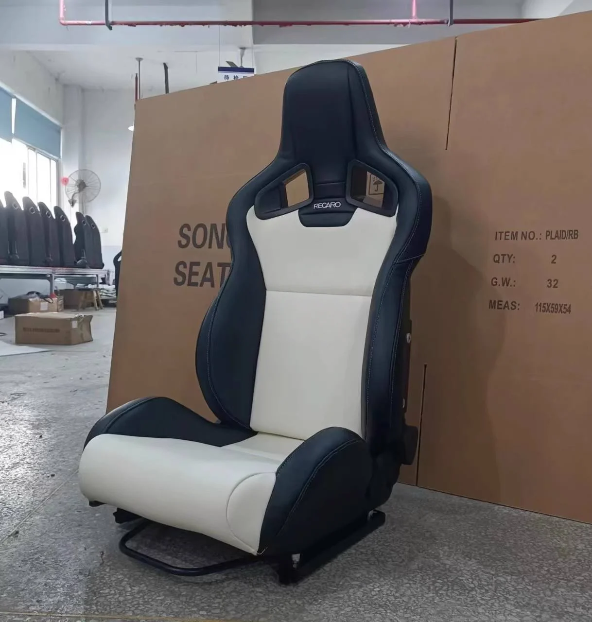 For Car Accessories Recaro Seats Original Recaro Seat PVC Leather Suede Carbon Bucket Seat Luxury Pole Position Seats Recaro 2ps