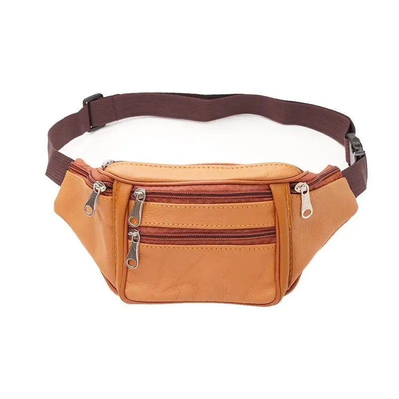 Waist Fanny Pack Bag For Men Travel Sports Retro Male Purse Cross Body Sling Chest Hip Bum Belt Bags 