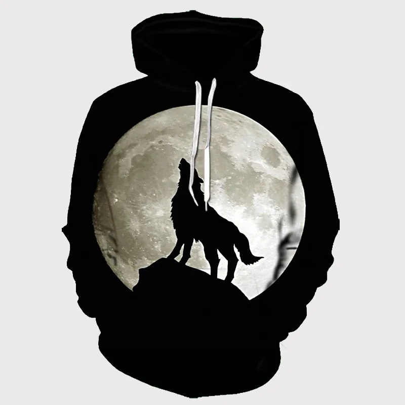 3D-Druck Hoodie mit Wolf-Motiv für Herren und Damen, modischer, lässiger Oversize-Pullover, Hip-Hop, Harajuku, Streetwear – Detail 25