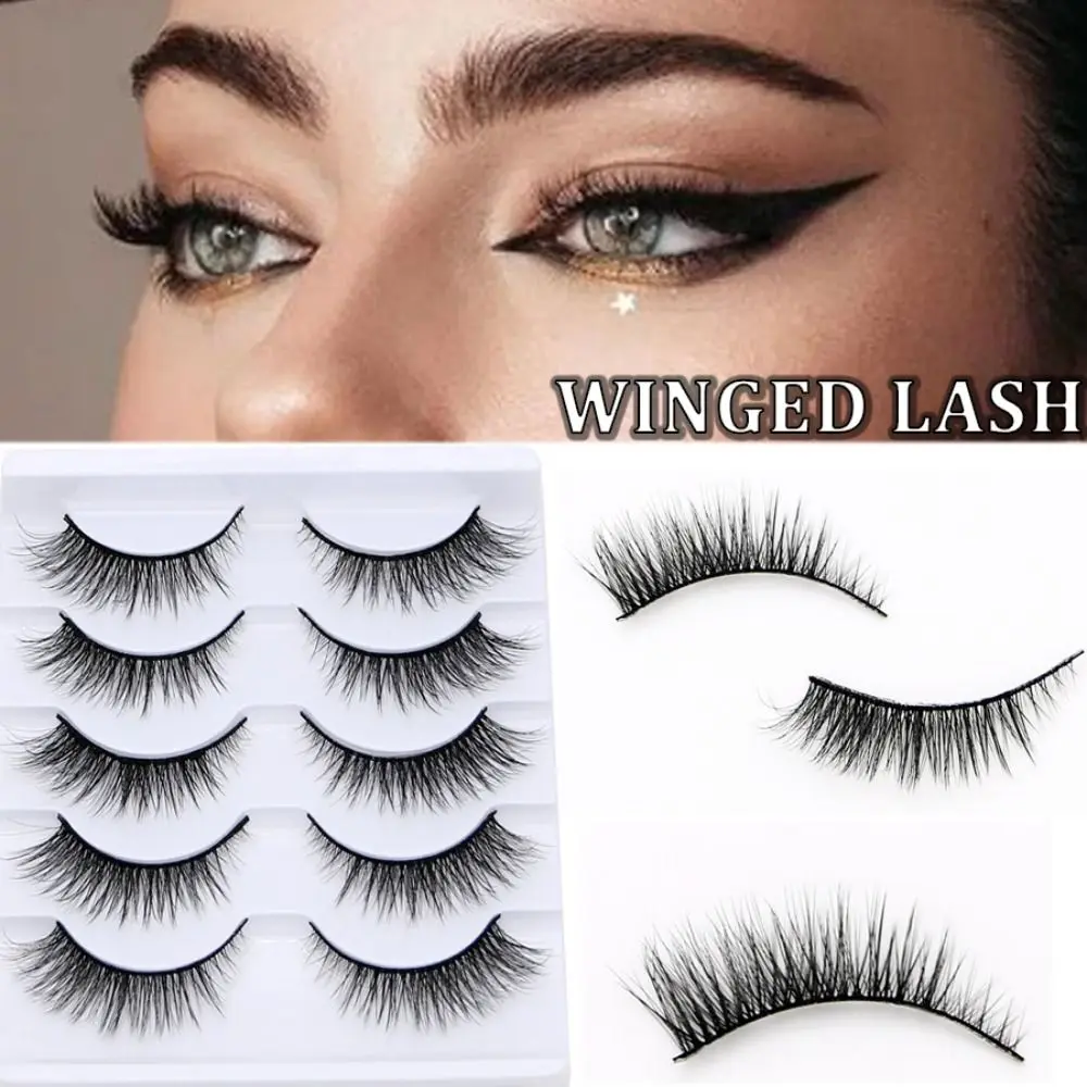 

5Pairs/box Handmade Volume Women Beauty Fiber False Eyelashes Fuffy Lashes Thick Long Eye Lashes Eye Extension