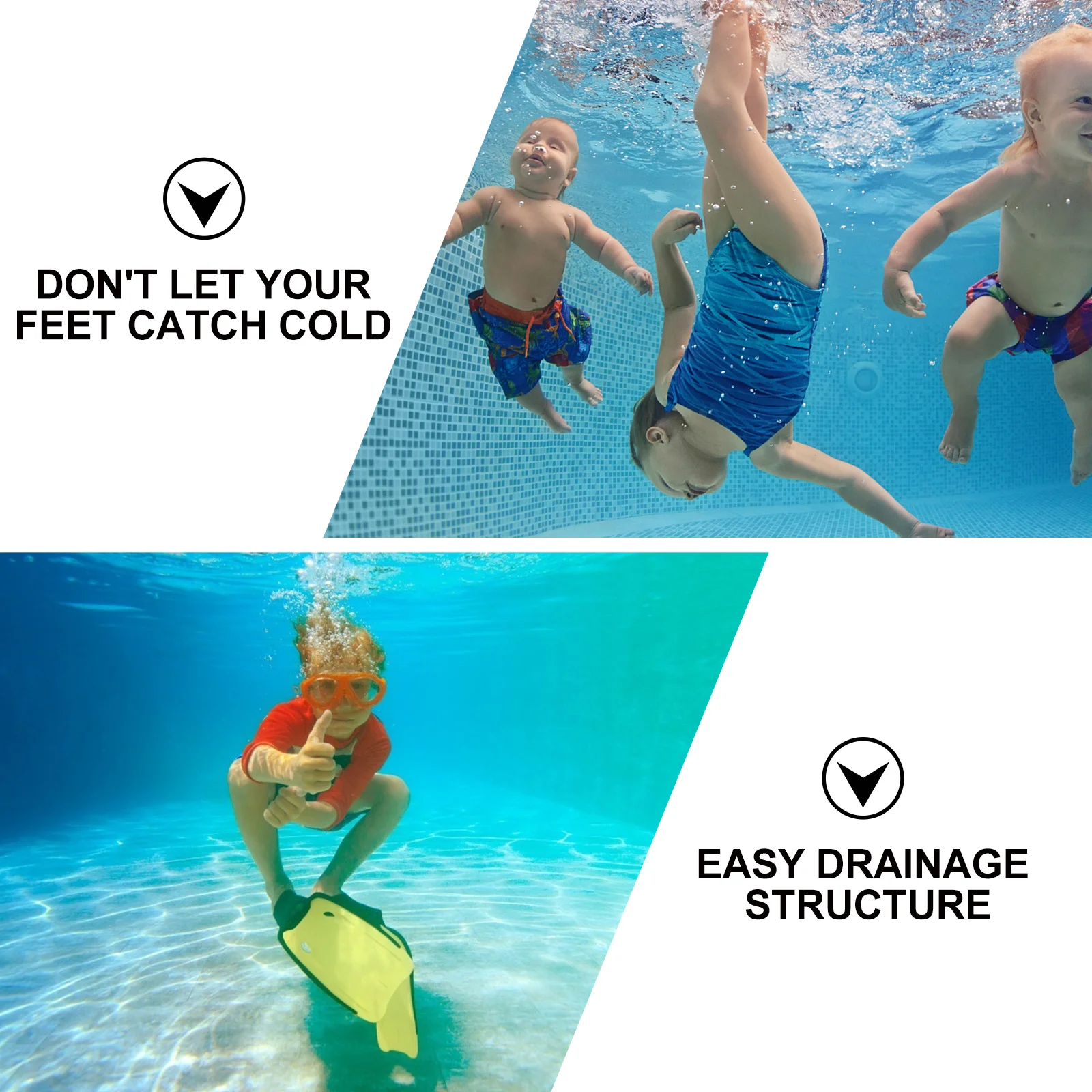 

1Pair Adjustable Kids Soft Snorkeling Flippers Lightweight Durable Swimming Training Flipper Pool Sea Use