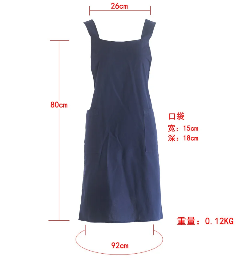 مريلة قطنية مقاومة للماء مقاس كبير فضفاضة ومريحة على الطراز الأوروبي مريلة للرجال والنساء ملابس عمل خفيفة الوزن H1 #5