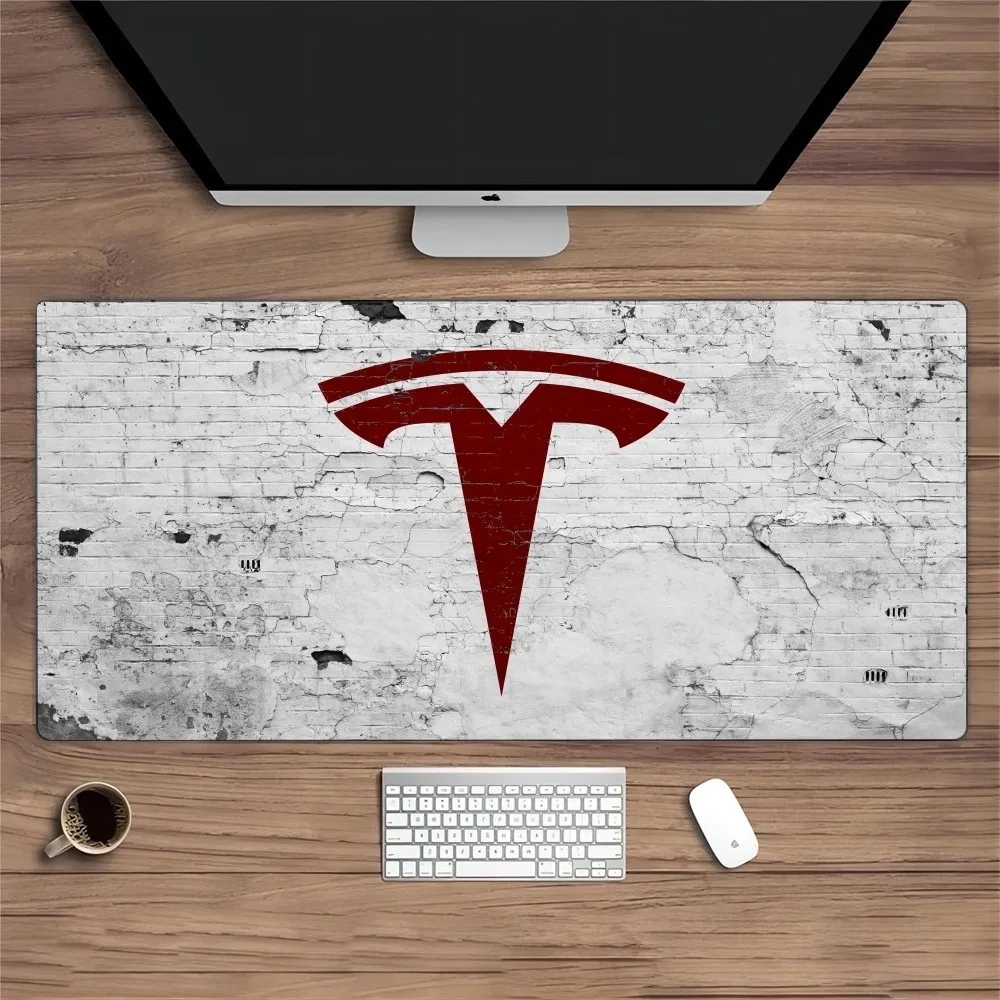 New Energy Car Tesla Logo Mousepad Mouse Pad Gamer HD Print Computer Mouse Mat Office Rubber Keyboard Mat