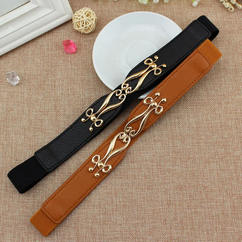 جديد بسيط مشبك الخصر النحيف ختم المرأة فستان Cummerbunds رقيقة للقميص تنوعا تزيين حزام موضة حزام مطاط الفتيات