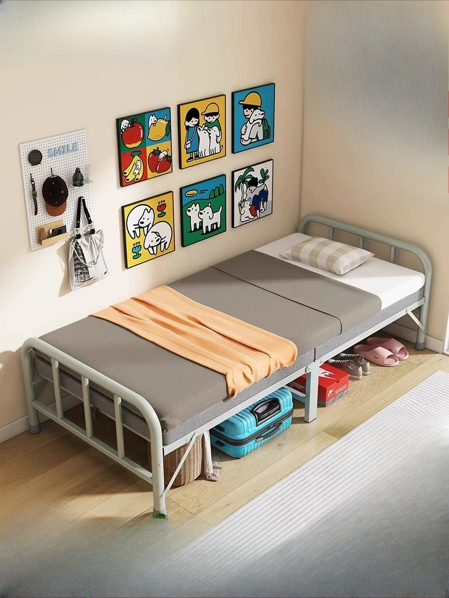 

PYH folding bed household single bed simple office siesta artifact dormitory siesta small adult iron bed