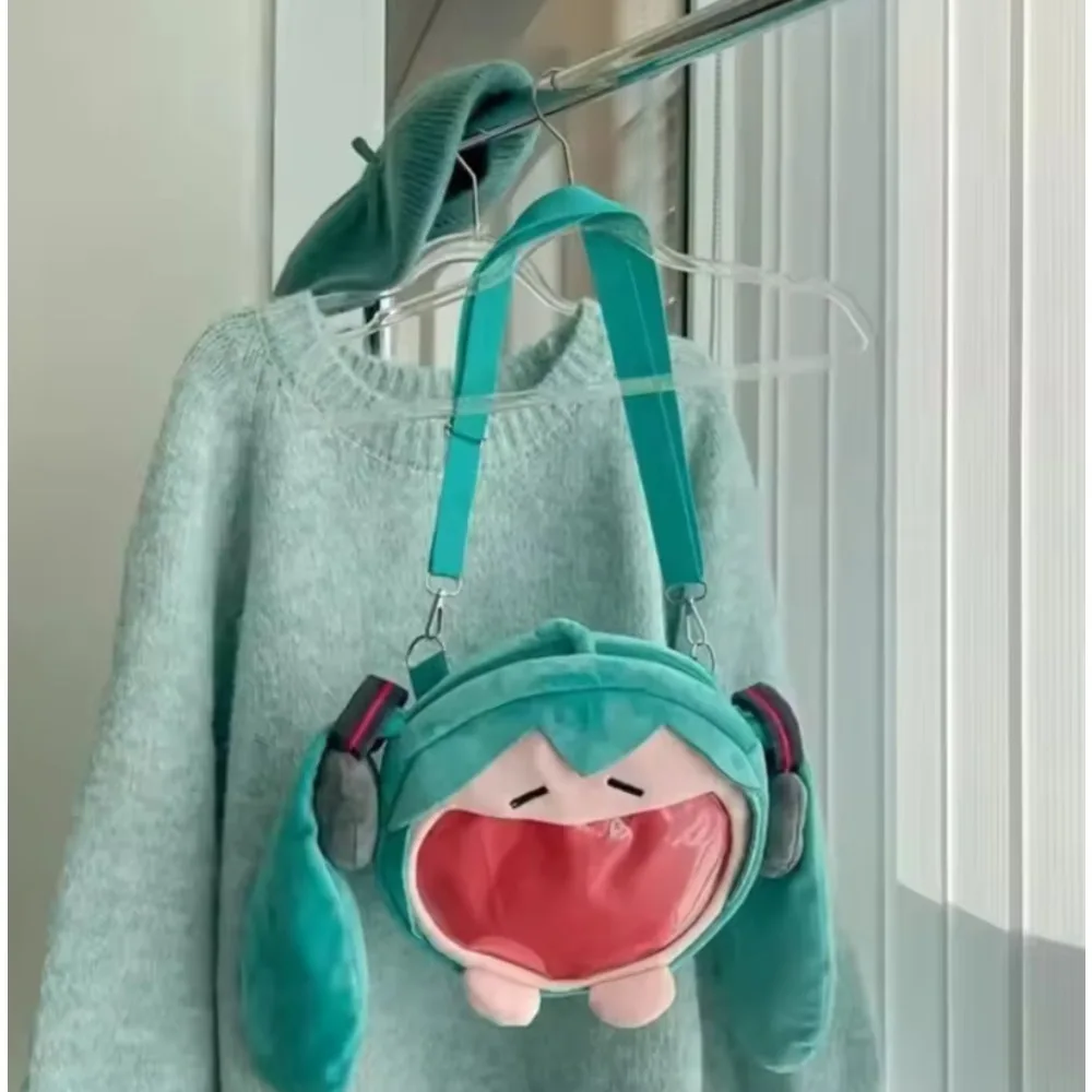 Cute cartoon slung bag, new backpack design. Adorable anime girl plush cartoon style, cute school bag view 4