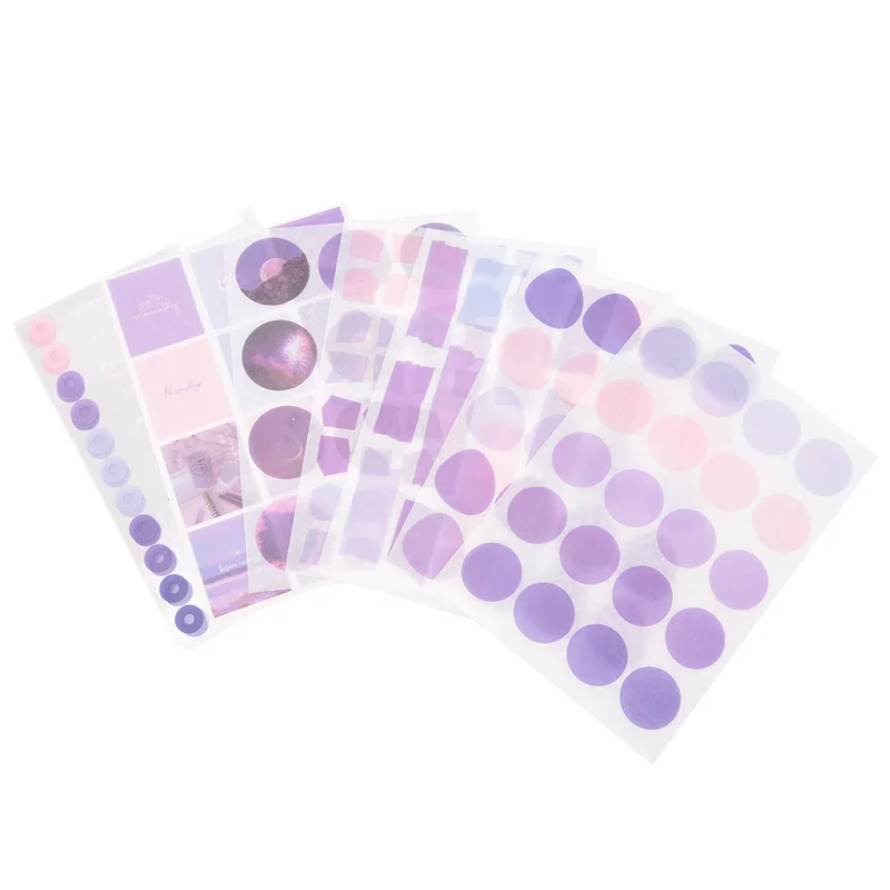 348ピース ヴィンテージスクラップブックキット スクラップブッキング用品キット ジャンクジャーナル用品キット ジャーナルキット A6グリッドノートブック付き (ムーンライト)