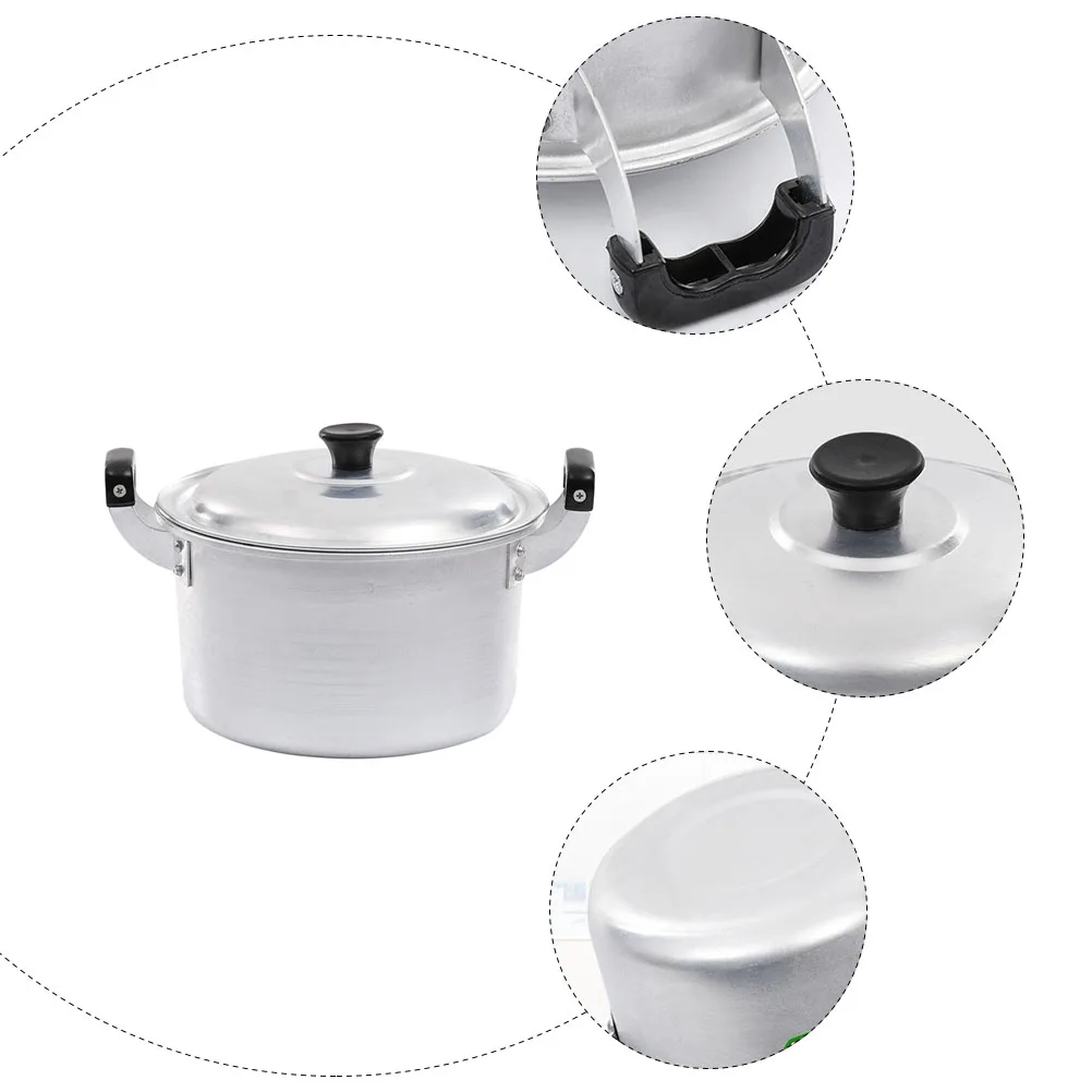 

Small Aluminum Pot Safe Kitchen Cookware Restaurant Food Healthy Stockpot Practical Steam Thicken Saucepan Cooking Heat
