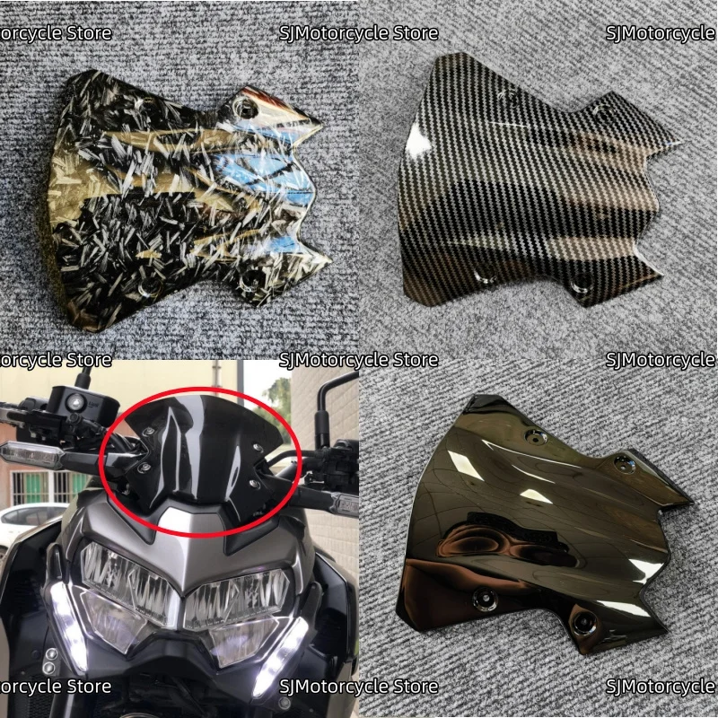 

Motorcycle Windscreen Deflectors Windshield Fit For Kawasaki Z900 Z650 2020 2021 2022-2023