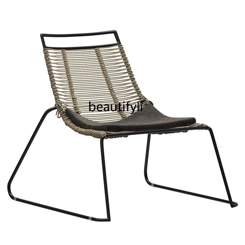 

Outdoor Balcony Table and Chair Combination Waterproof and Sun Protection Leisure Rattan Outdoor B & B Rattan Chair Armchair