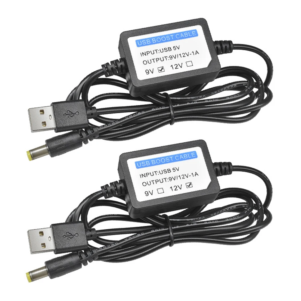 

USB Charge Power Boost Cable DC 5V to 9V/12V 1A USB to DC Male Plug Step UP Converter Adapter USB Cable with Boost Component