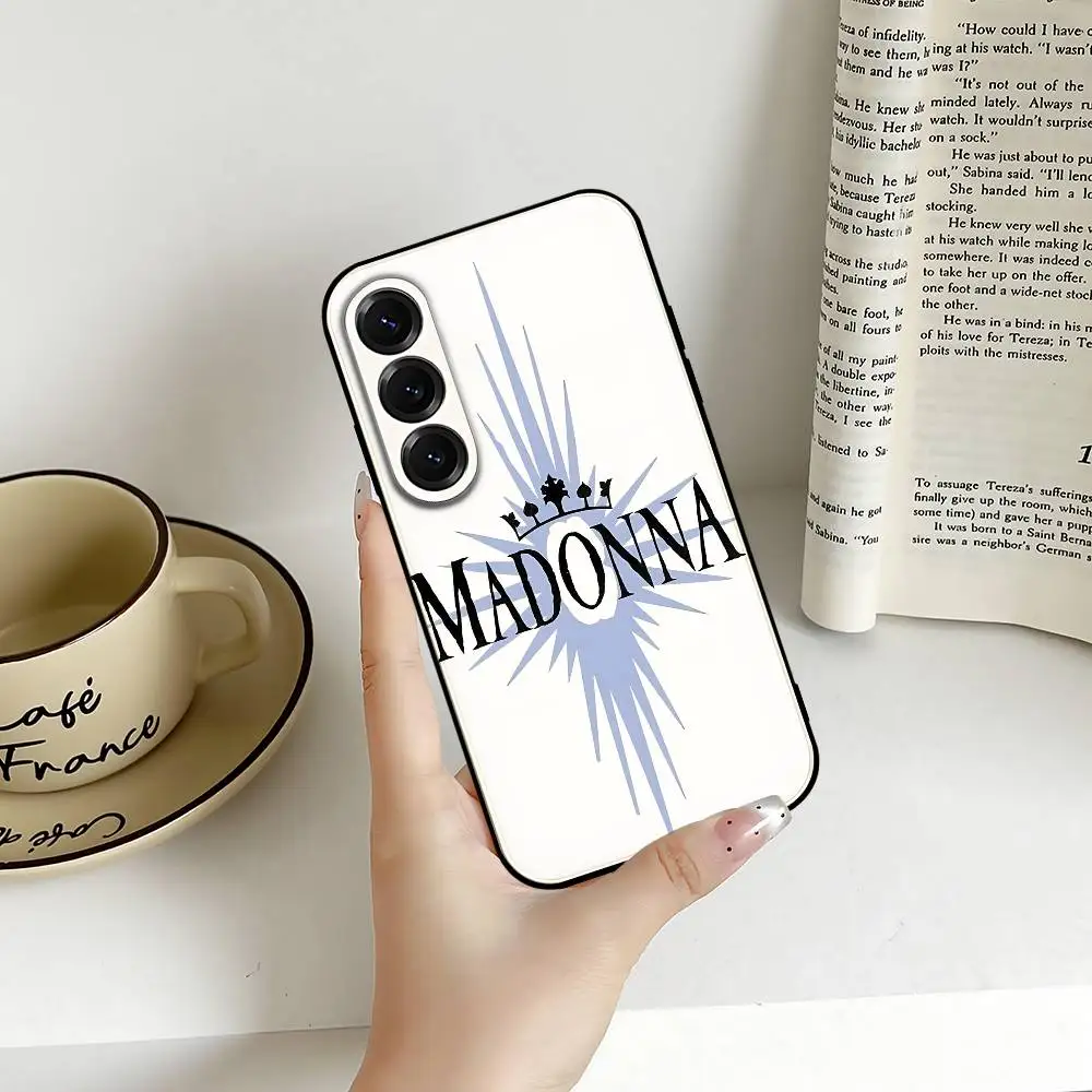 Singer M-Madonna Phone Case Silicon Phone Case For Samsung S24, S25 S22,S30,Note20,Lite,Ultra,Shockproof, Black,Case