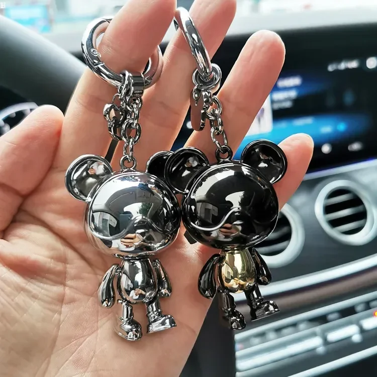 Space Bear Unisex Car Keychain Keybag Pendant Cartoon Keychain Couple Style Trendy Pendant