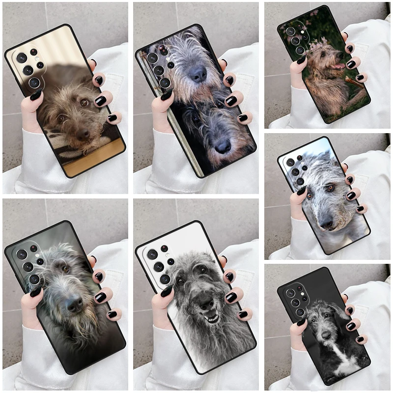 Phone Case For Samsung Galaxy S24 S23 S21fe S22 Ultra Plus Note 10 20 S8 S9 S10 Cover Irish Wolfhound Dog