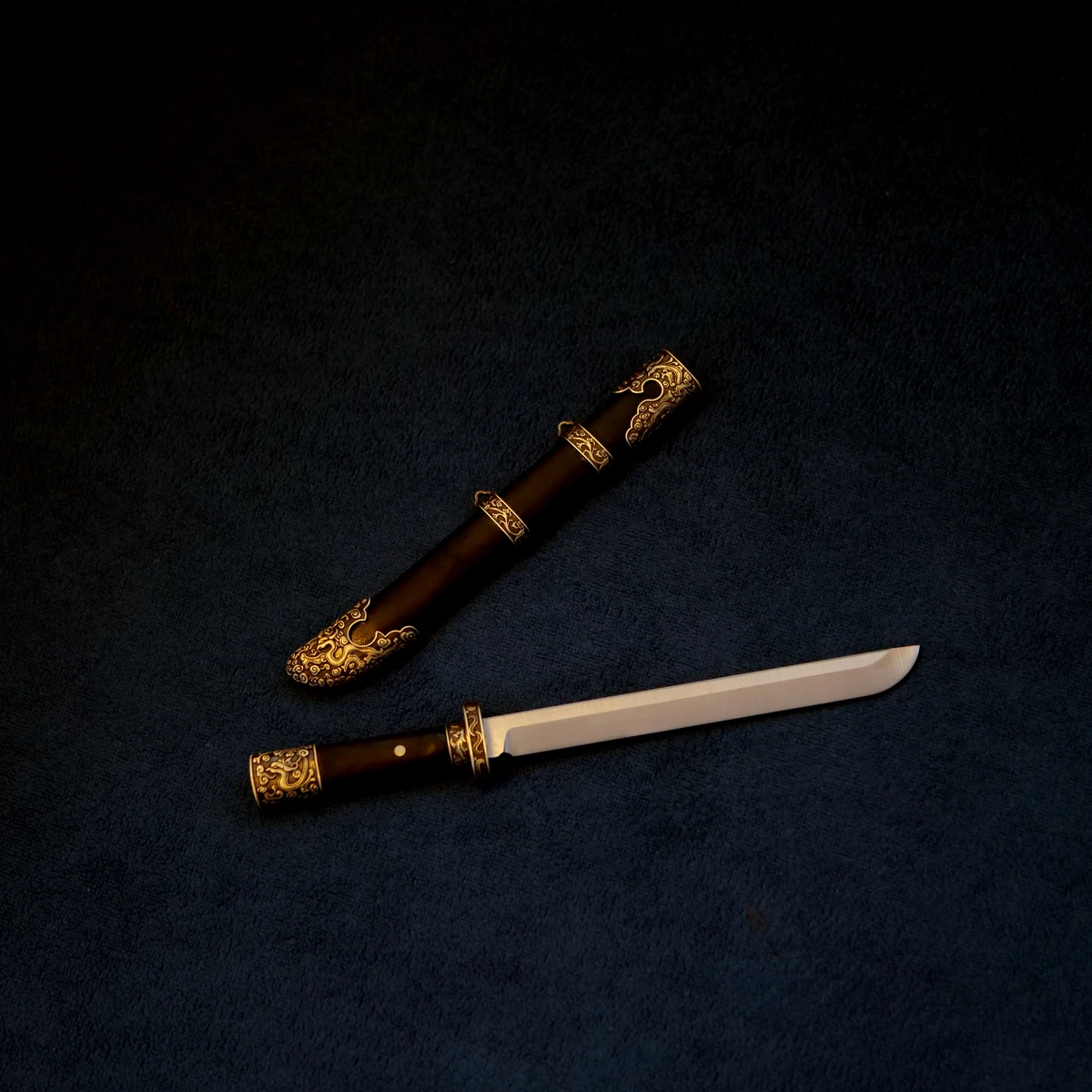 

13.6cm Miniature 1:5 Scale Tactical Tanto Pu Dao Straight-Bladed Full Tang M390 Blade (Gui Chuideng Series)