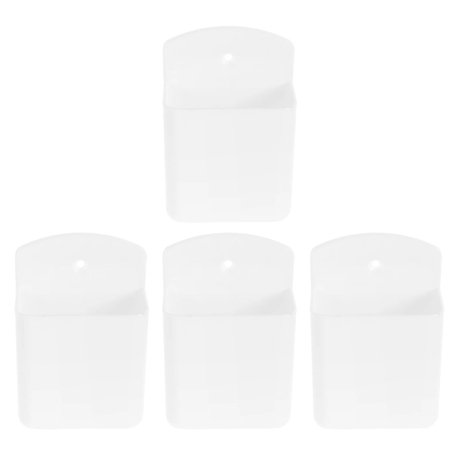 

4pcs Remote Holder Rack Wall Mounted Self Adhesive Plastic Hanger Remote Control Holder Stand Storage Box File Organizer