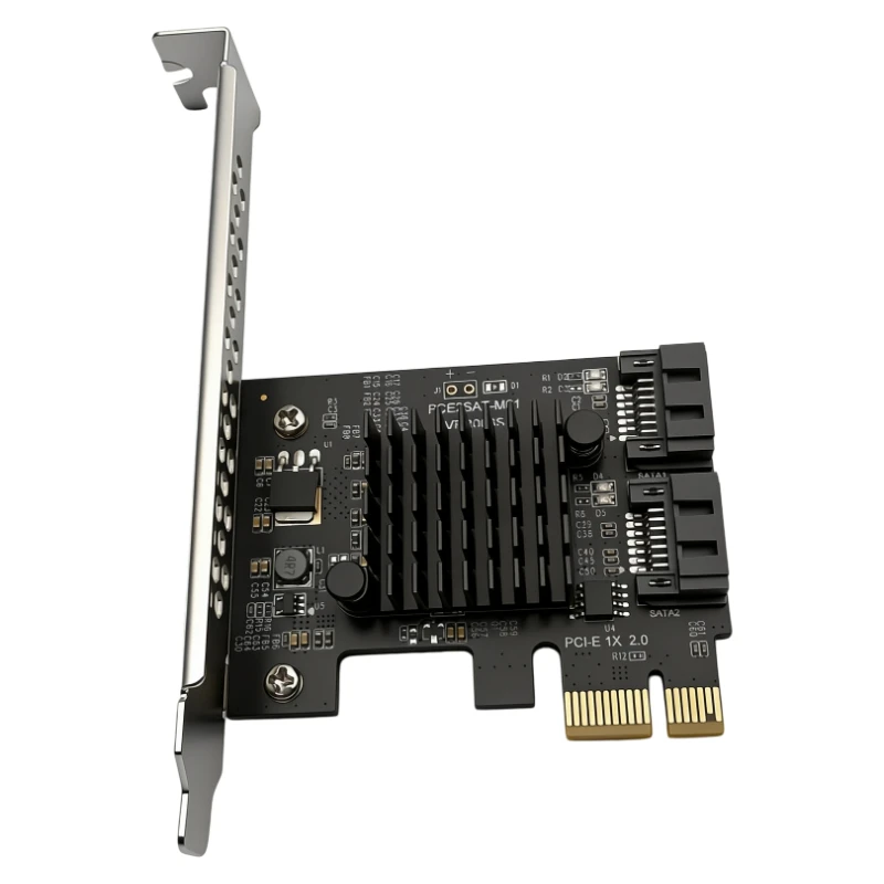 PCIE to 2 Port SATA3.0 Expansion Card PCI-Express to SATA 3.0 6Gb PCI-E 1X 2.0 Cards Riser Marvell 9125 with Low Profile Bracket