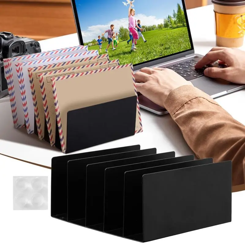 منظم مجلد للمكتب، حامل ملفات سطح المكتب ذو الطبقات العمودية المضادة للانزلاق، منظمة متعددة الاستخدامات لغرفة الدراسة المنزلية