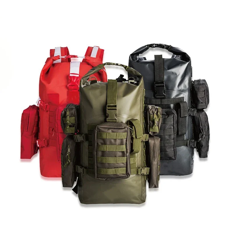 LE CITY OEM ODM 40L IPX6 Waterproof Factory Wholesale PVC Material Camo Tactical Backpack bag for travel outdoor climbing Hiking