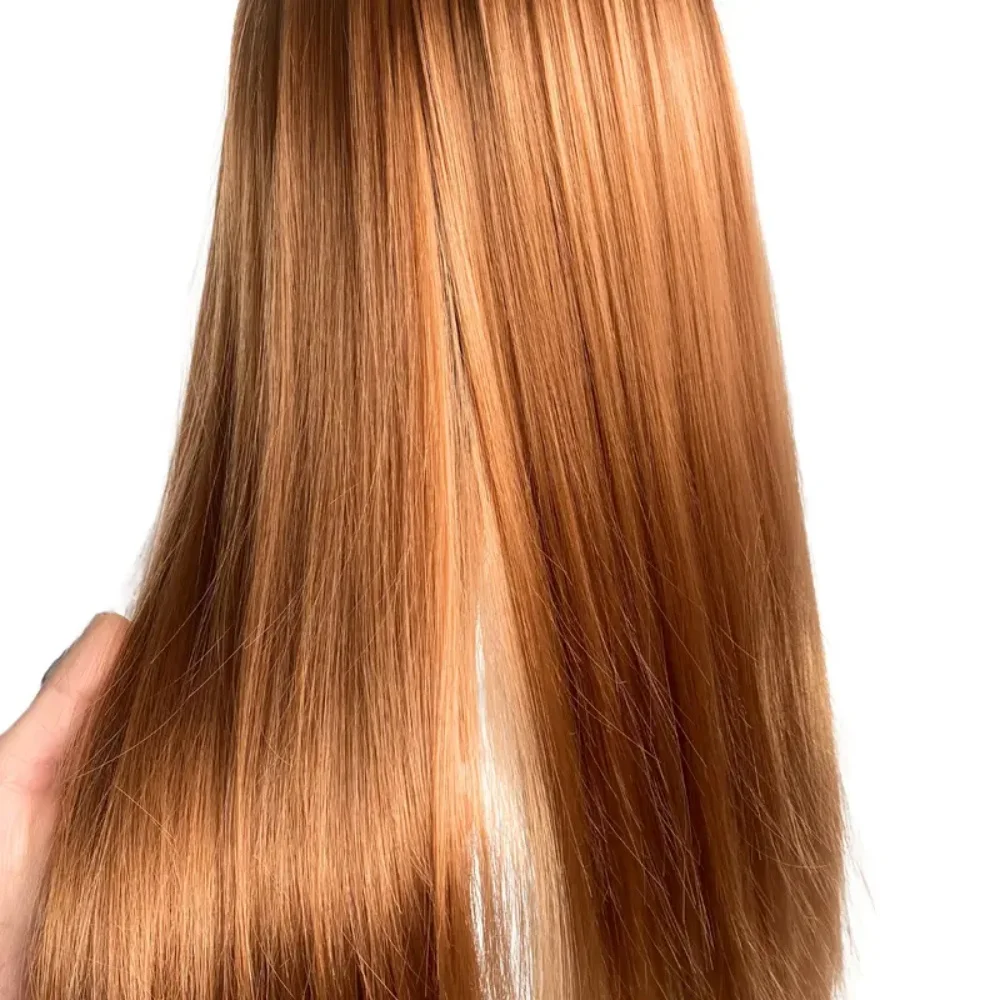 Synthetic Fiber Hairdresser Practice Styling Training Head, Human Model Doll Head, with Free Rubber Band and Hairdressing Tools image 5