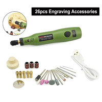 Variable Speed Mini Rotary Tool Kit USB Charging Electric Drill Engraving Pen for Polishing Carving Sanding Cutting