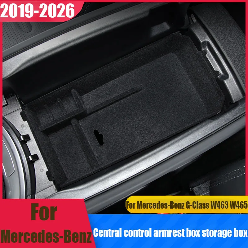 For Mercedes-Benz G-Class W463 W465 2019-2026 armrest box storage box modified car interior central control storage accessories