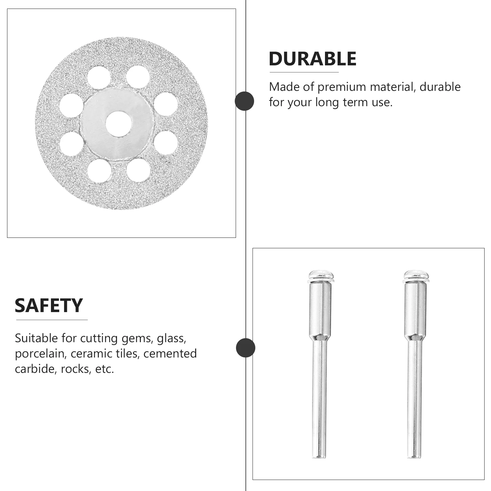 

12 Pcs Diamond Slices Cutting Disc Wheel Mandrel Off Plate Jade Tool Gems Glass Porcelain Ceramic Cemented Carbide