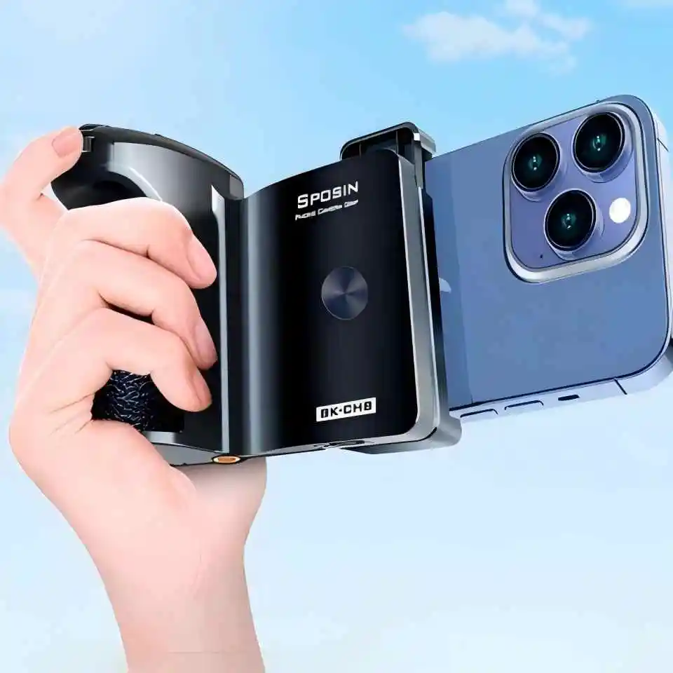 

BK-CH8 SPOSIN Phone Camera Grip Support Lens Zoom Shooting Foucs Lens Switching Compatilbe With IOS Android HarmonyOS Smartphone