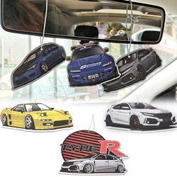 JDM Car Air Freshener Hanging Rearview Mirror Perfume For Honda Spoon Civic 8th/10th Gen Type R GK5 Accord Odyssey Fit Accessory