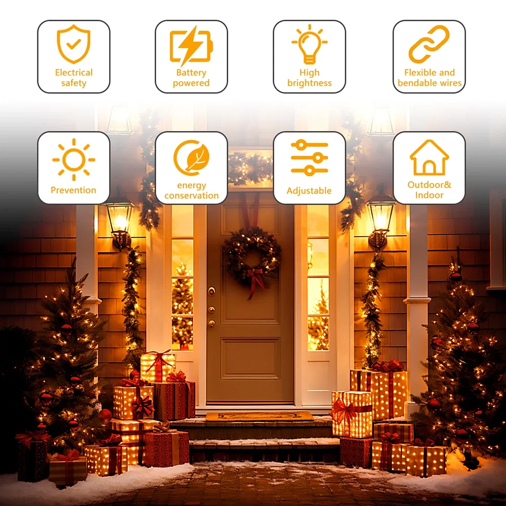 20Meter USB LED String Lights Copper Silver Wire Garland Light Waterproof Fairy Lights For Christmas Wedding Party Decorative