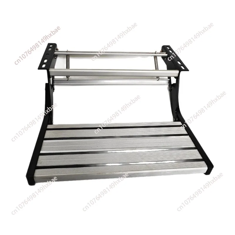 Manual Fold-Down RV Step Aluminum Alloy Non-Slip 220kg Load Capacity Caravan Camper Accessory