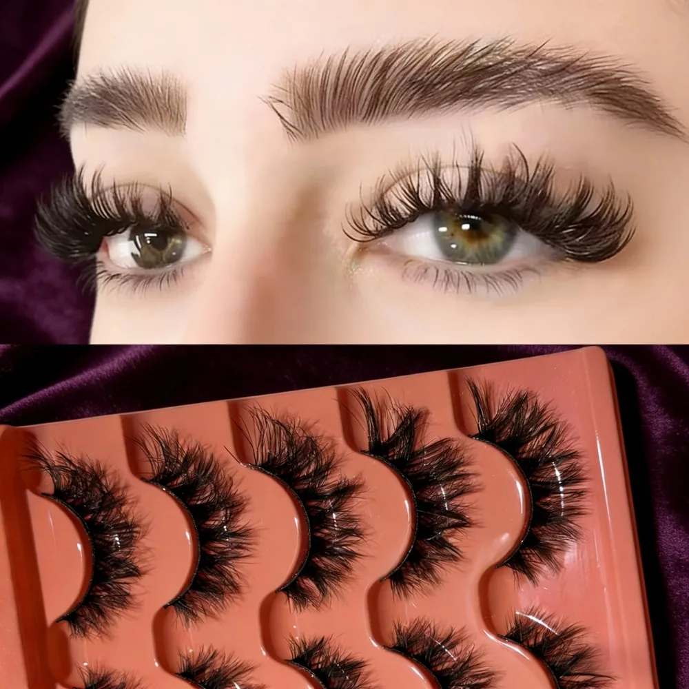Koreanische falsche Wimpern im Manga-Stil, 3D-Länge, leicht, natürlich aussehend, einfach anzubringendes Wimpern-Set für den täglichen Gebrauch