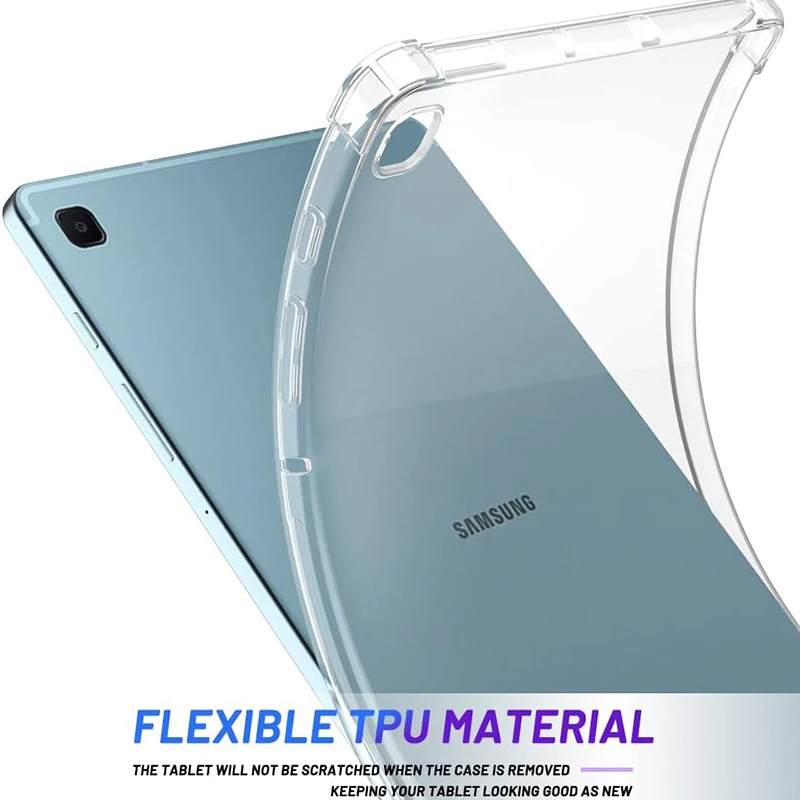 

For Samsung Galaxy Tab S6 Lite 10.4 SM-P610 P615 P613 619 P620 P625 2024 Transparent Air-bags Soft TPU Protection Tablet Case